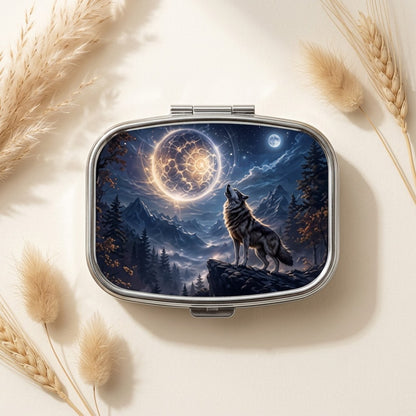 Howling Wolf Moon Pill Storage Box