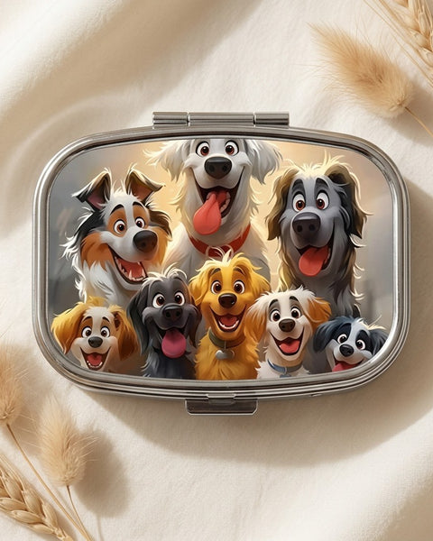 Cute Dogs Group Pill Box