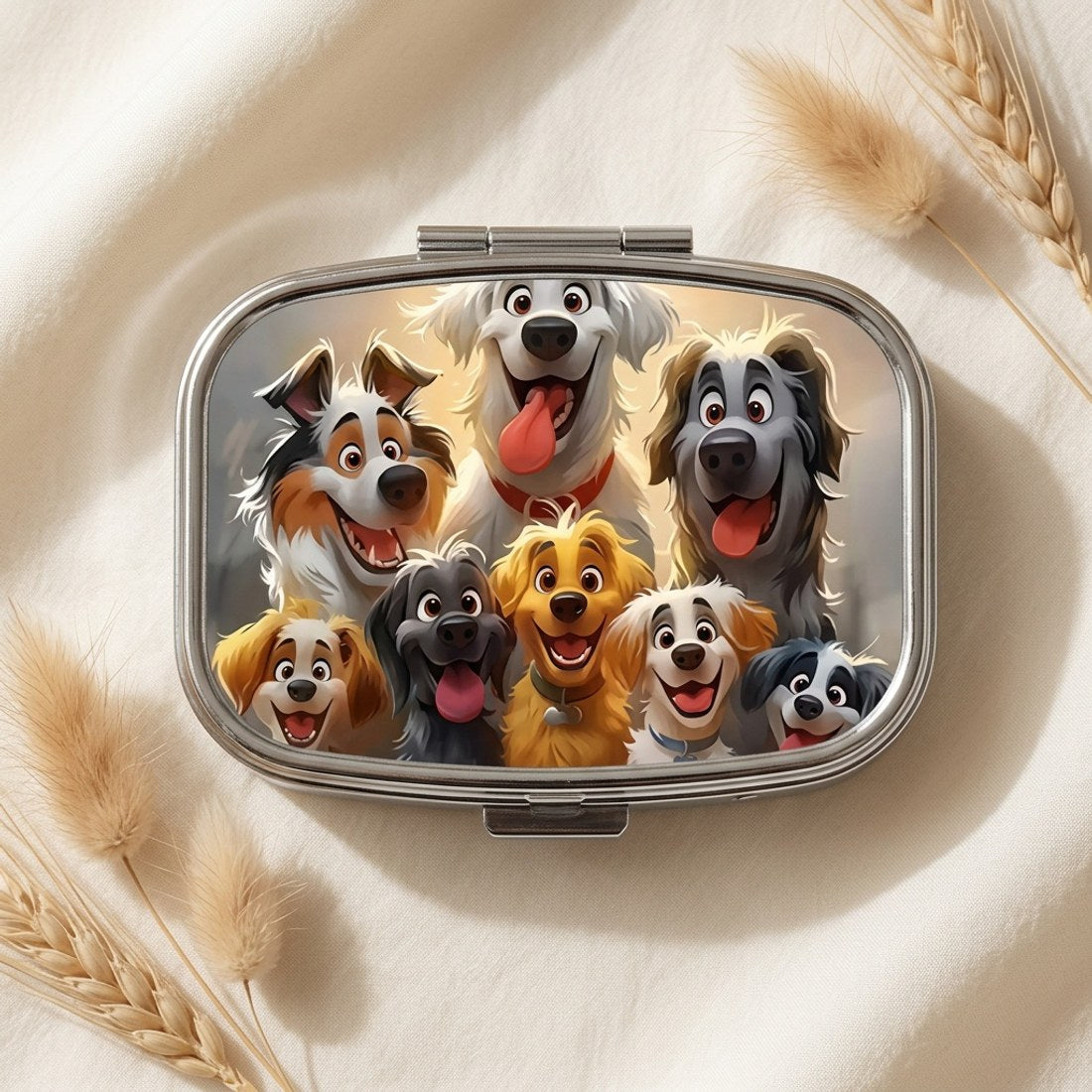 Cute Dogs Group Pill Box