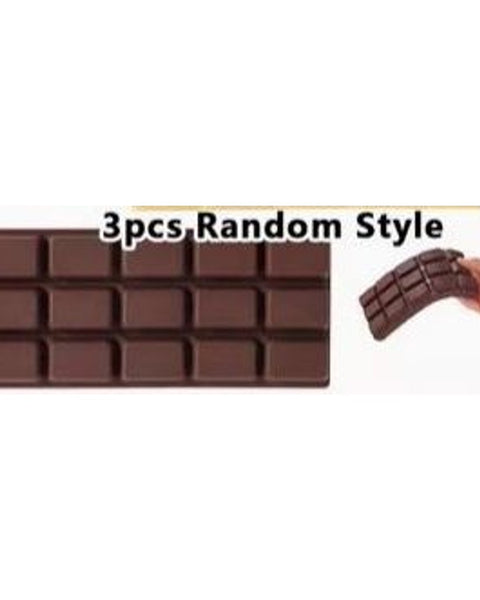 3pc Chocolate Block Squishy Set Slow Rising Sensory Fidget Toy Random Styles