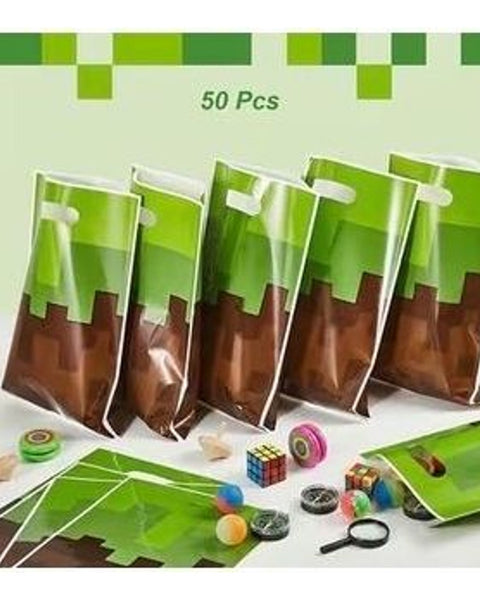 50pc Pixel Mining Game Party Loot Bags Birthday Favour Bags