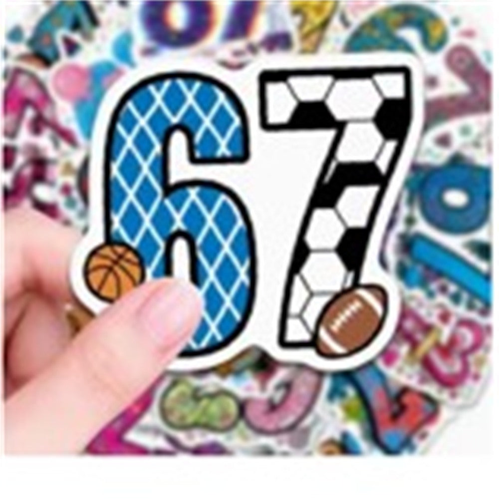 50pc '67' Theme Vinyl Stickers