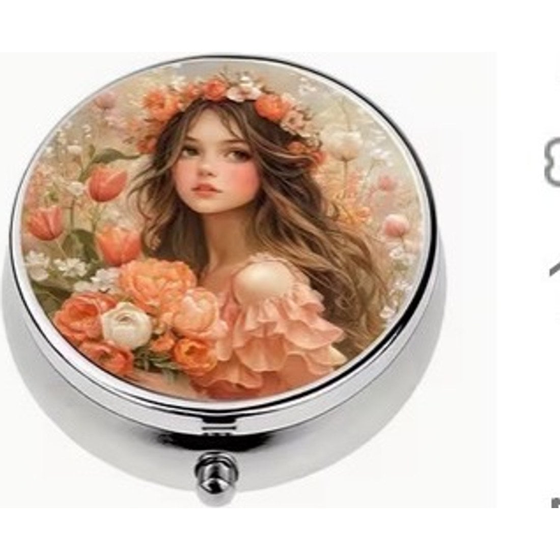 Flower Crown Girl Travel Pill Box