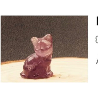 Amethyst Carved Kitten