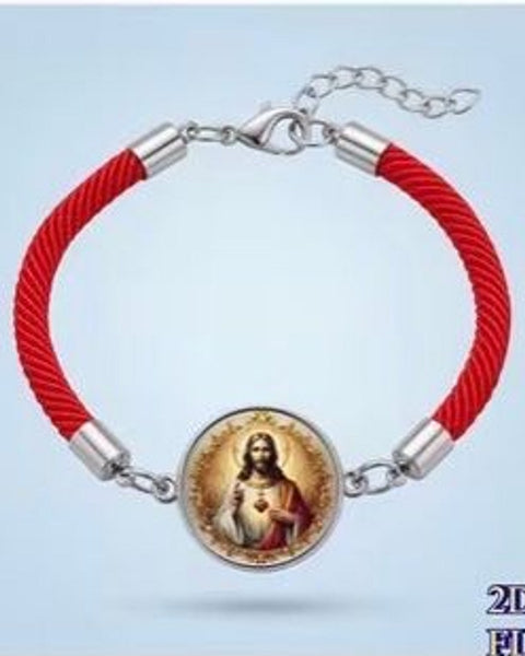 Sacred Heart Cord Bracelet