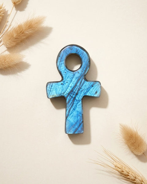 Labradorite Ankh Carving 4-6cm