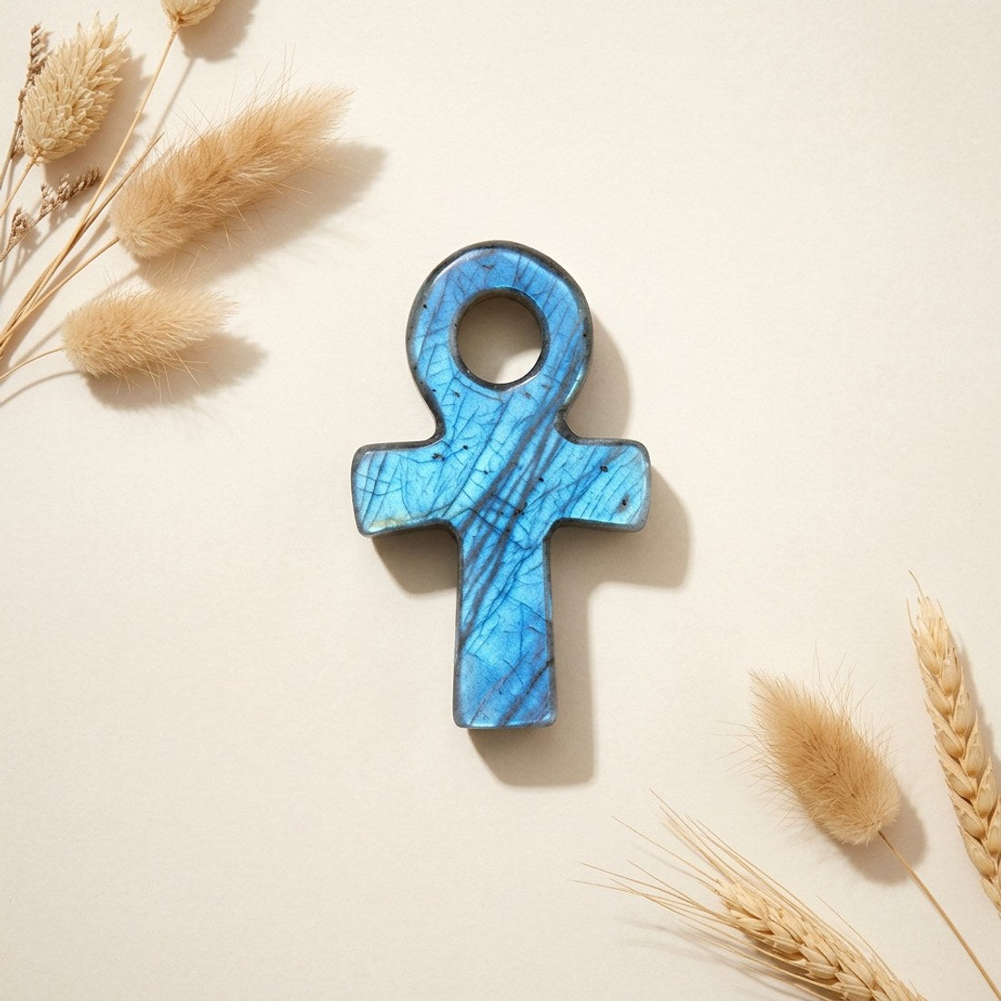 Labradorite Ankh Carving 4-6cm