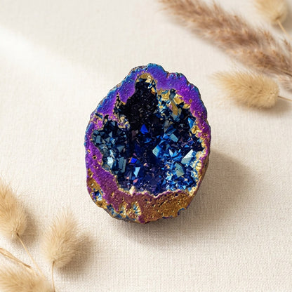 Titanium Rainbow Agate Geode 4-5cm