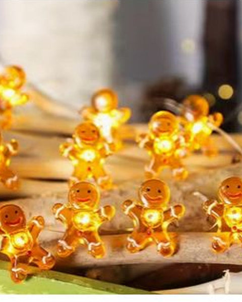 Gingerbread Man LED String Lights (Warm White)