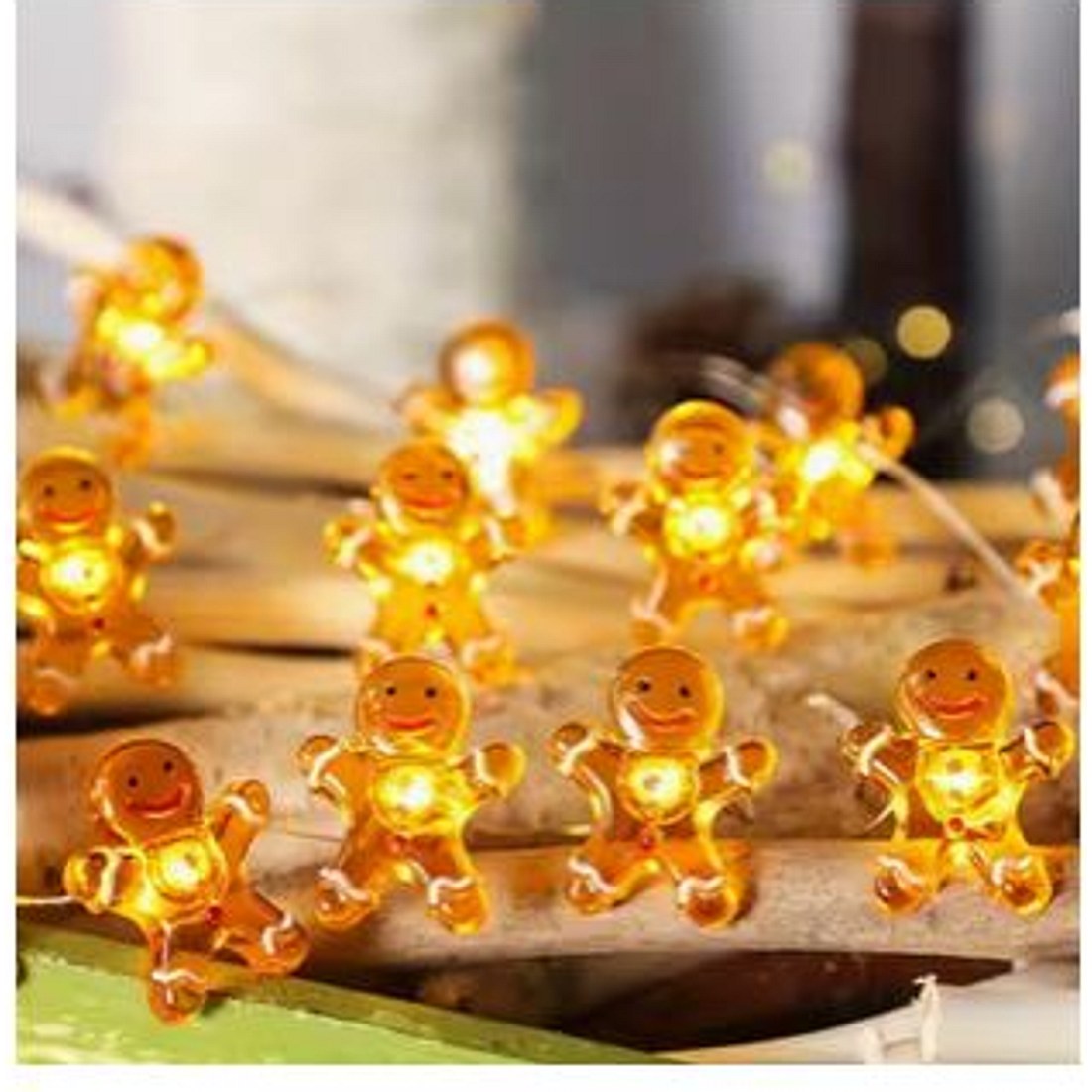 Gingerbread Man LED String Lights (Warm White)