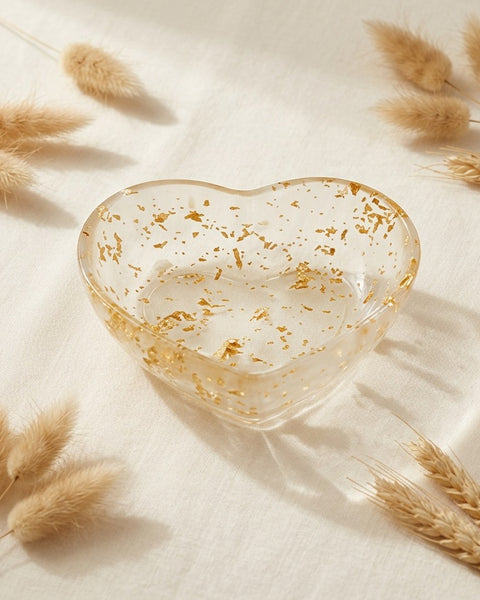 Opal Resin Love Heart Bowl