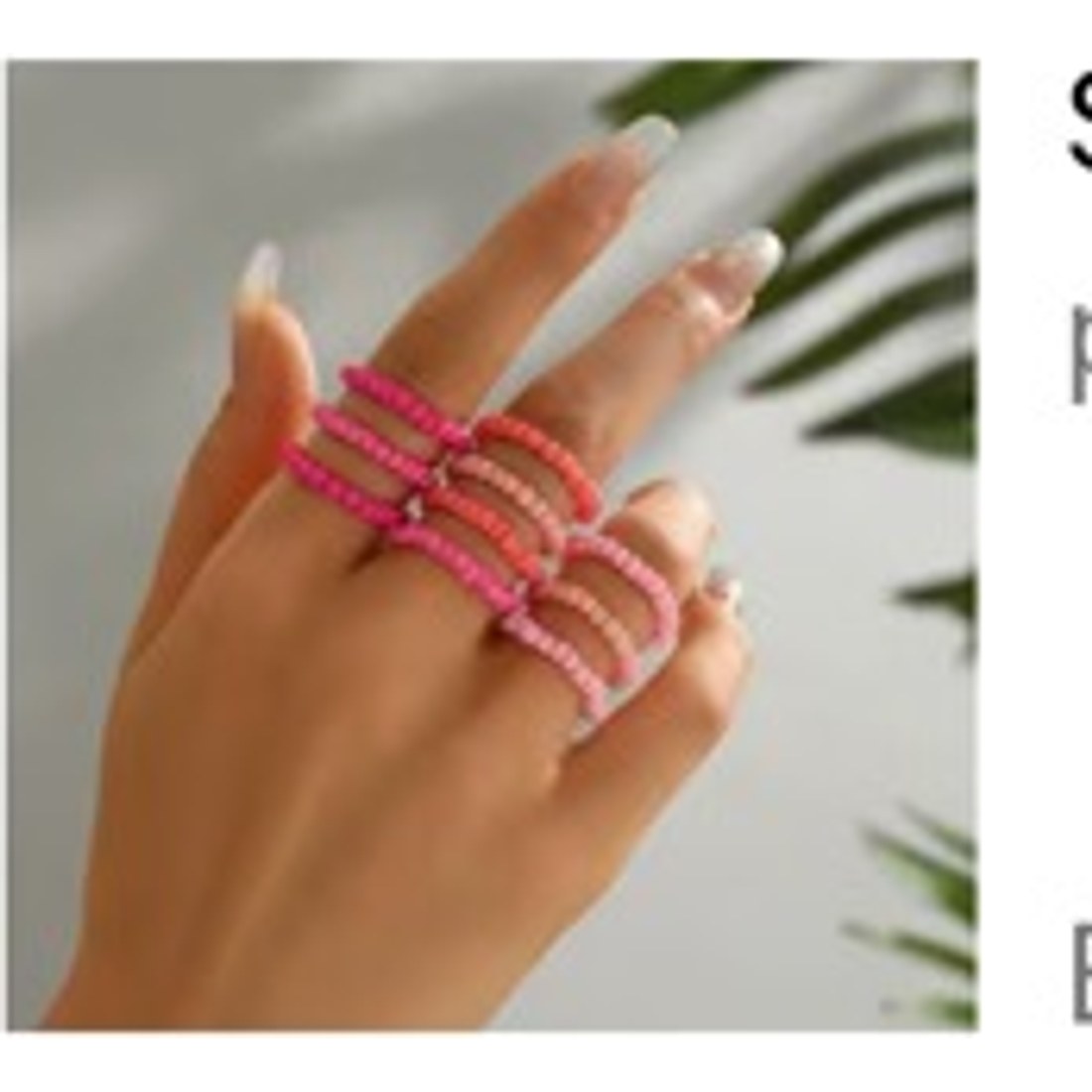 10pc Pink Stacking Ring Set Women Trendy Boho Midi Knuckle Rings Bulk