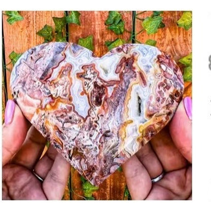 Mexican Crazy Lace Agate Heart 20-50g