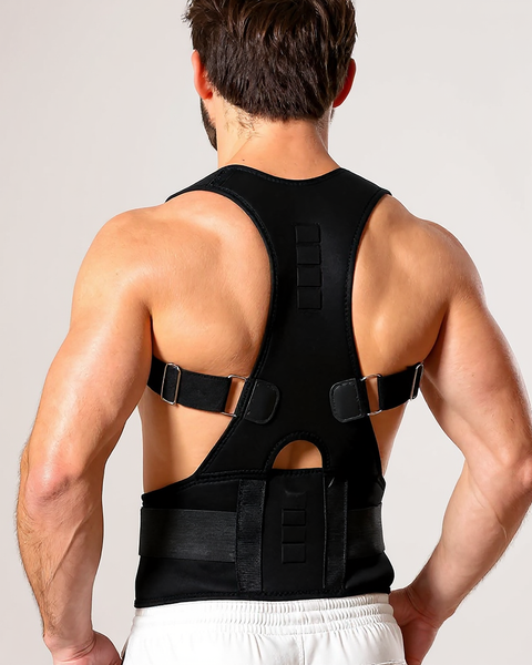 Posture Corrector Belt — worn, back view